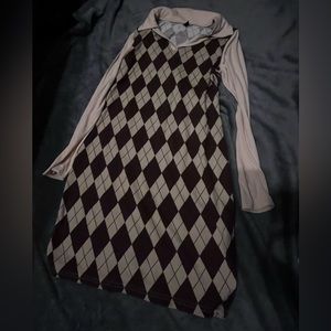 shein 1xL long sleeve collared dress